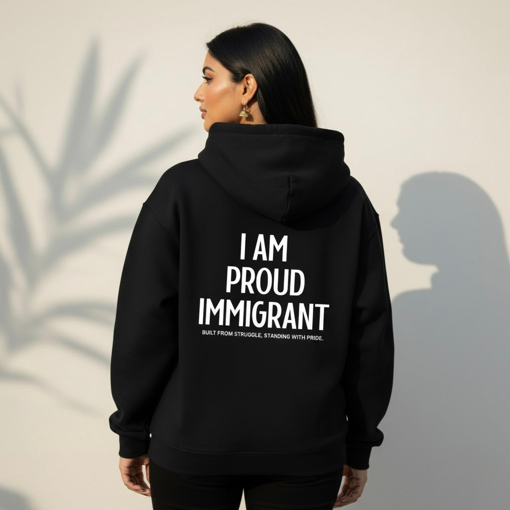 Proud Immigrant Fleeced Boxy Hoodie