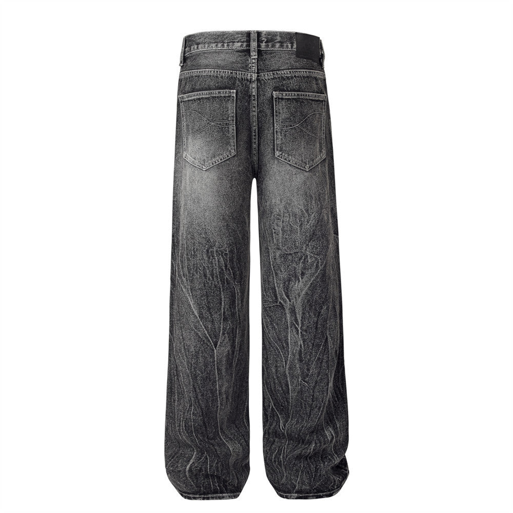 Rulers Water Ripple Straight Jeans For Men