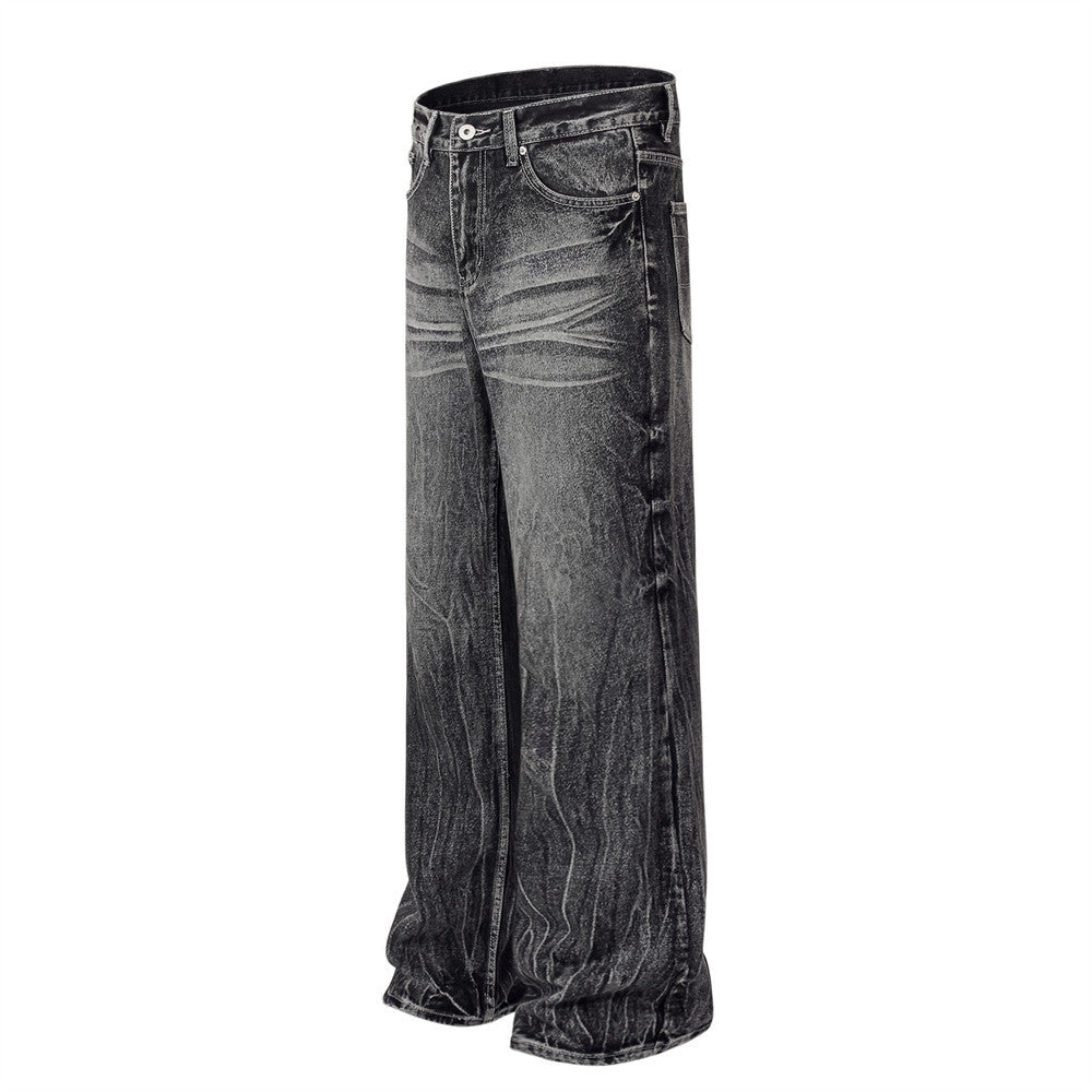 Rulers Water Ripple Straight Jeans For Men