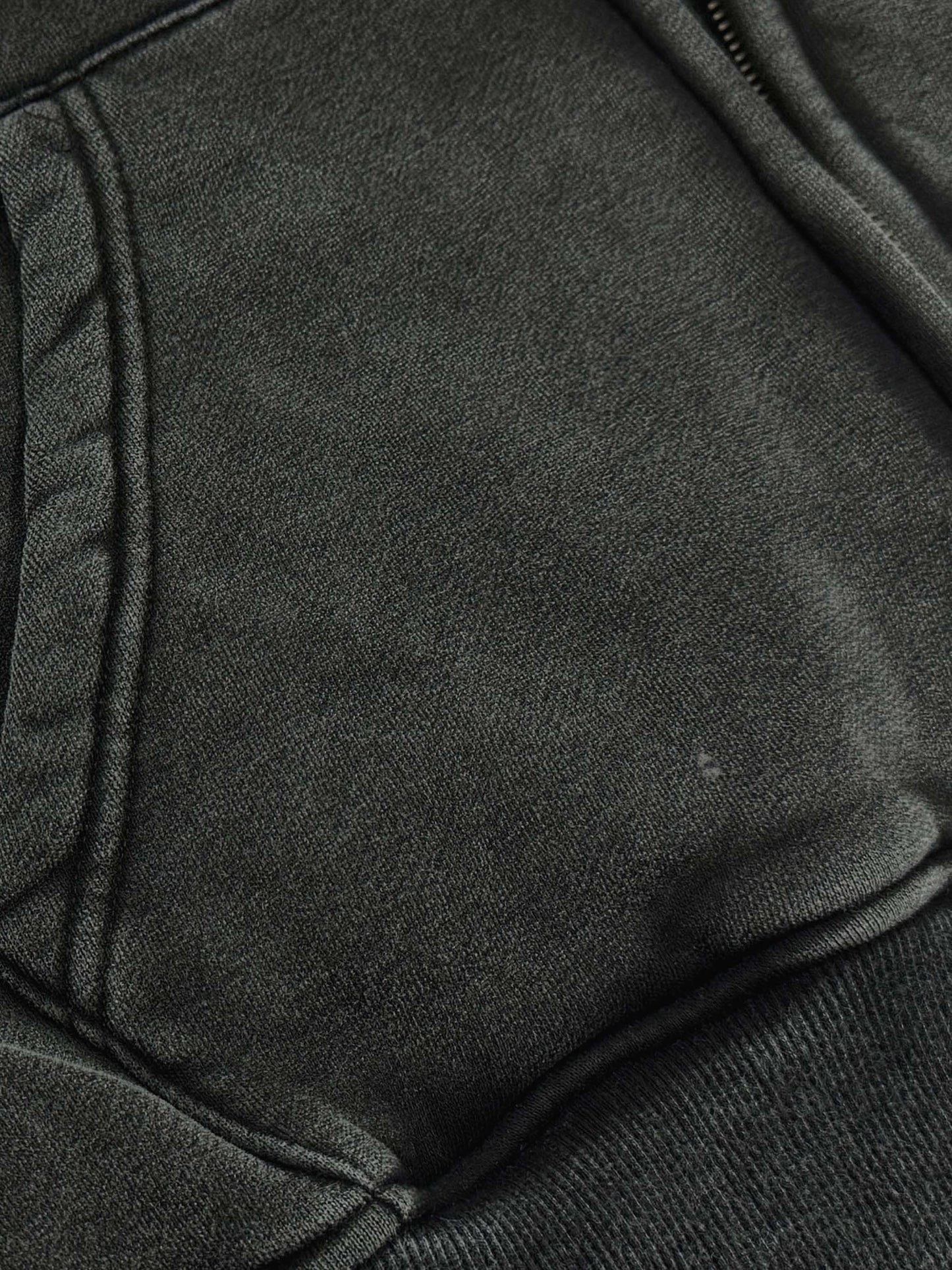 1984 X Khalsa Black Snow Washed Zip-Through Hoodie