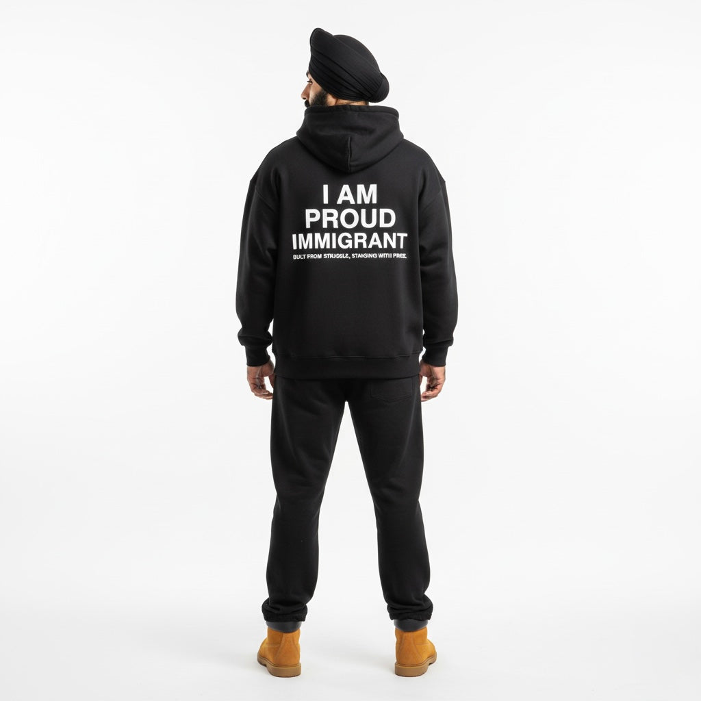 Proud Immigrant Fleeced Boxy Hoodie