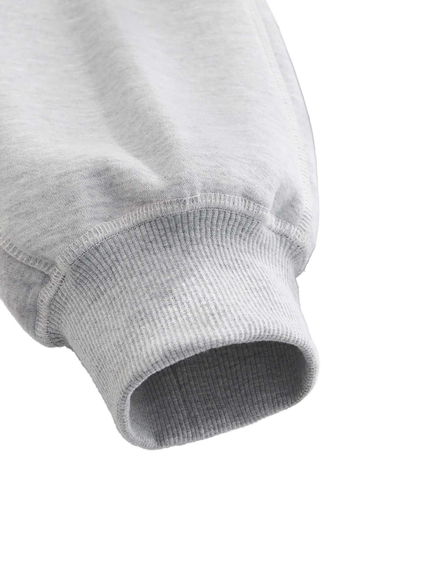 NO HATE Contrast-Stitched Boxy Fleece Hoodie