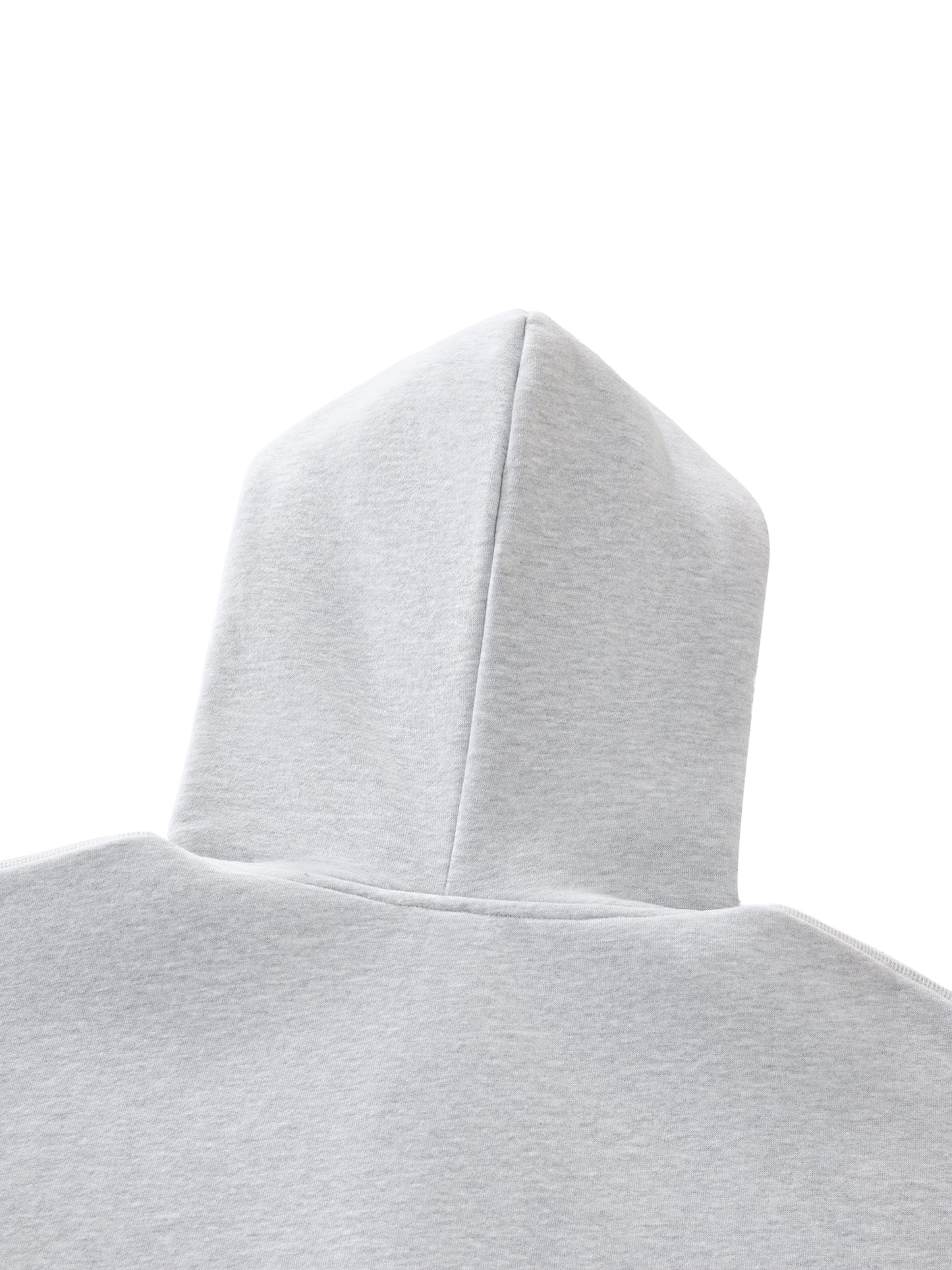 NO HATE Contrast-Stitched Boxy Fleece Hoodie